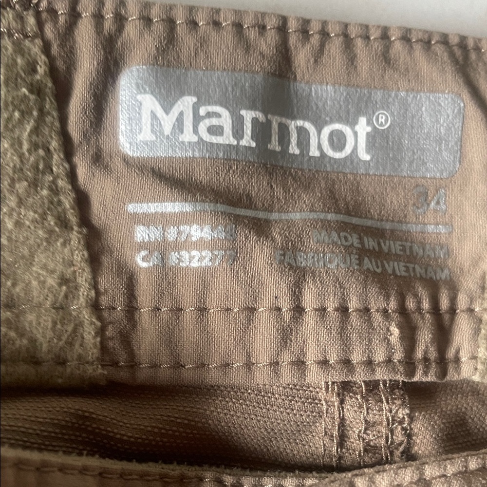 Marmot Men's Tan Outdoor Hiking Hybrid Shorts Performance Pockets 34 Large - Picture 2 of 7